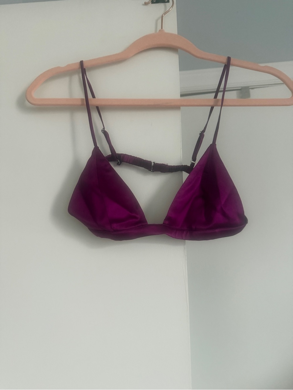Fleur du Mal Luxe Triangle Bra - Plum